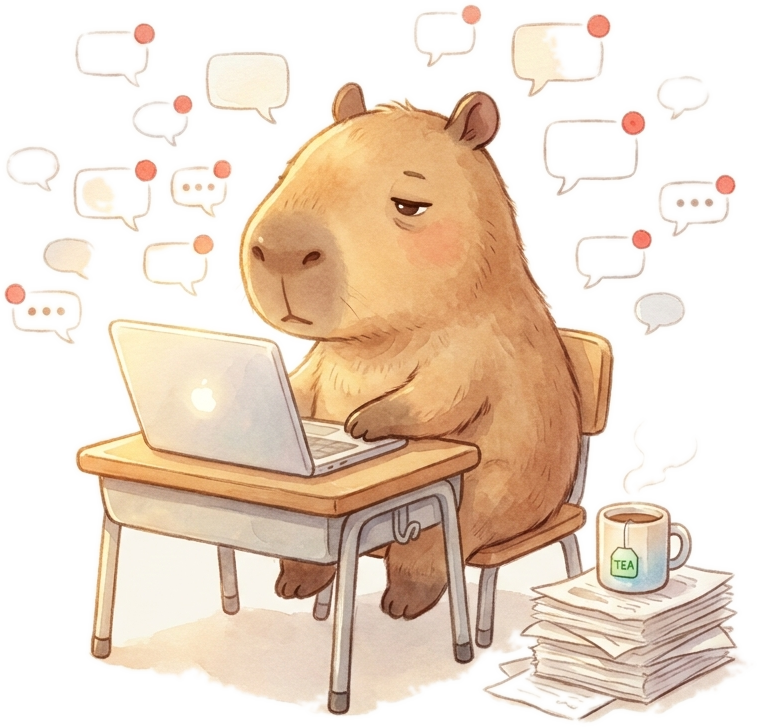 Overwhelmed capybara manager